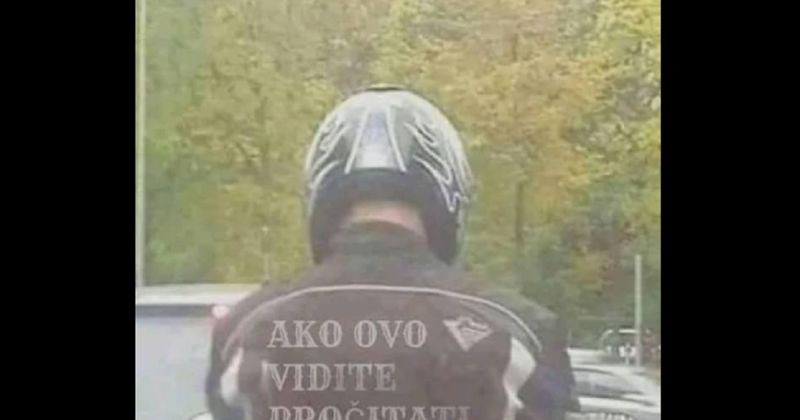 Natpis na jakni jednog motociklista totalni je hit u regiji, ideja je prekomična!