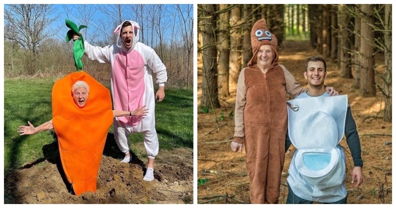 Baka i unuk postali su viralni zbog kreativnih kostima u kojima se fotkaju za mreže, prekomični su