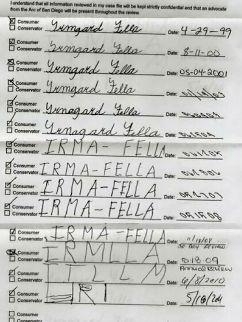 Liječnik je zabilježio progresiju Alzheimerove bolesti kod jedne od svojih pacijentica skupljajući njezine potpise s medicinskih obrazaca tijekom nekoliko godina