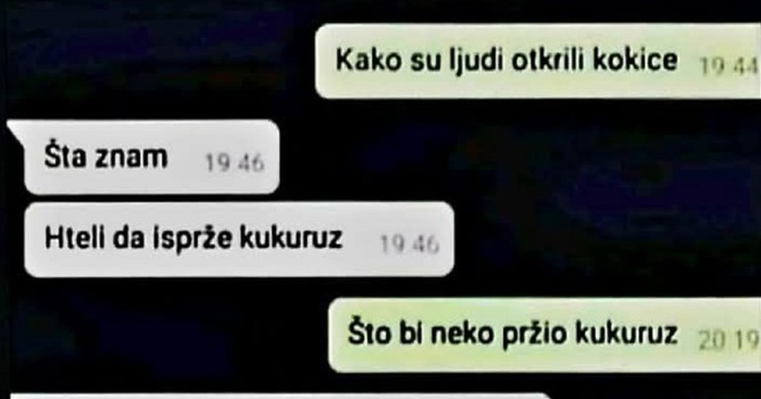 Rasprava o otkriću kokica nasmijala je Fejs, danas teško da ćete vidjeti išta luđe