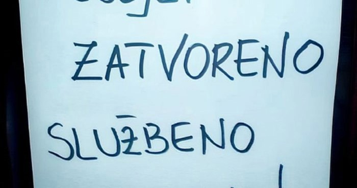Obavijest na vratima jedne radnje obišla je regiju, za sve je zaslužan urnebesni detalj