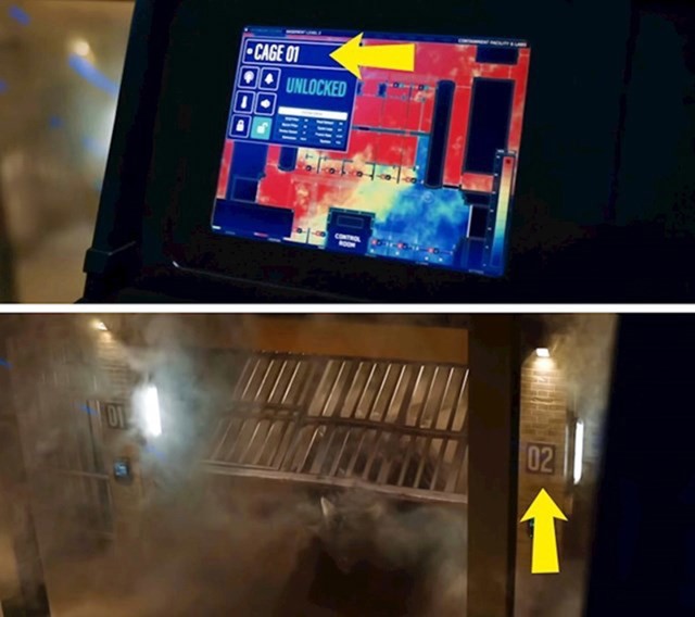 U jednoj sceni "Jurskog svijeta 2" na ekranu se vidi da je otvoren prvi kavez, a u sljedećoj sceni vidljivo je da je otvoren kavez broj 2.