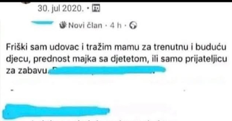Udovac traži novu ženu, prepiska u komentarima pravi je biser