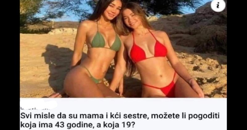 Nitko ne može pogoditi tko je mama, a tko kći na slici. Komentar ovog tipa odnio je pobjedu! Hit je!