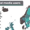 Karta prikazuje udio korisnika društvenih mreža u državama Europe, neki podaci su baš iznenađujući