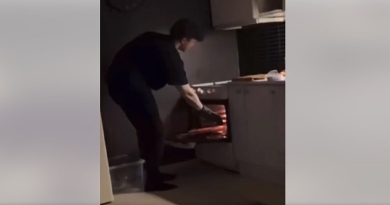 Tip je vadio pizzu iz pećnice, ovako nespretnu osobu u životu niste vidjeli! Snimka je show!