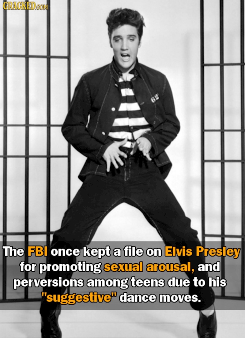 Slavni pokreti Elvisa Presleya našli su se na meti FBI-ovih istražitelja jer su "kvarili" tinejdžere aluzijama na seks