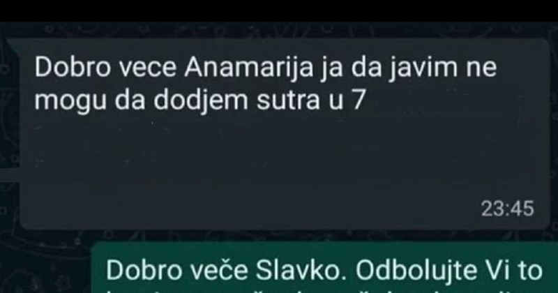 Brutalno iskreni majstor odgodio je posao zbog nesvakidašnjeg razloga. Dopisivanje je show!