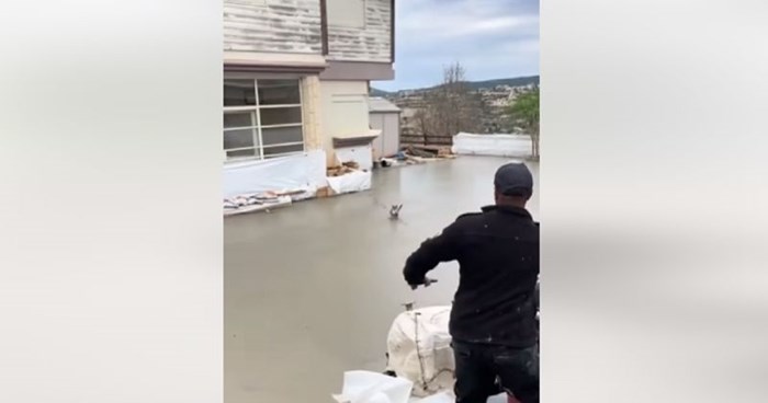 Radnici su upravo nalili svježi beton, a onda je pošlo po krivu sve što je moglo. Video je hit