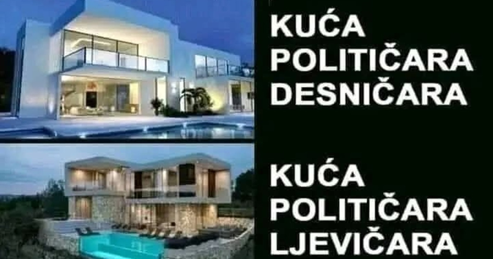 Fora o kućama lijevih i desnih političara masovno se širi Fejsom, morate vidjeti