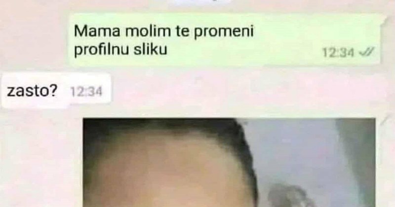 Dijete je poslalo mami da promijeni profilnu sliku zbog sramotnog detalja u pozadini, fotka je hit