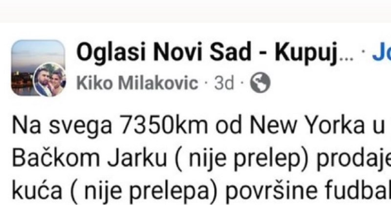 Urnebesni oglas za stan u Novom Sadu apsolutni je hit u regiji, opis će vas nasmijati do suza