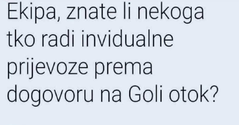 Turisti su tražili taksi brod za Goli Otok, komentar ovog tipa srušio je Fejs! Morate vidjeti
