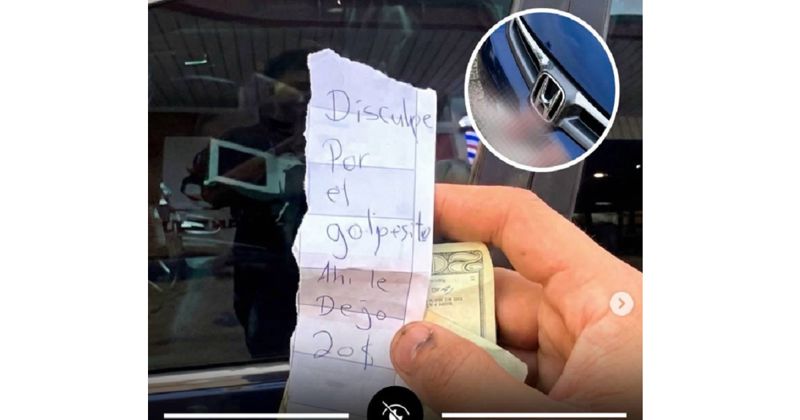Udario mu je auto i ostavio 20 dolara i poruku, a onda je vlasnik vidio štetu- slike su viralni hit