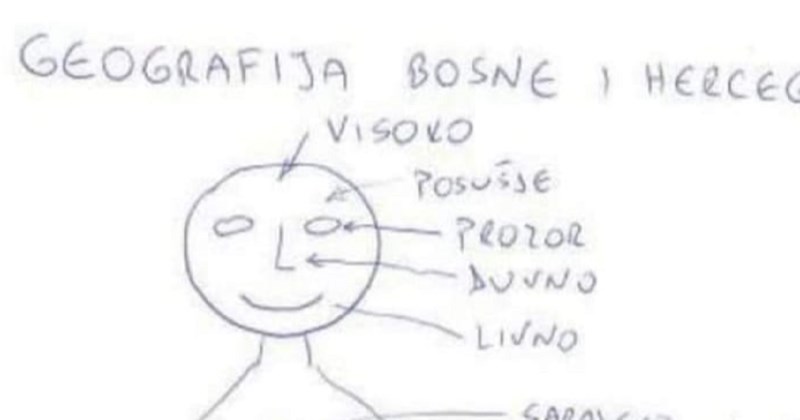 Netko je napravio skicu čovjeka i na njemu "kartu" Bosne i Hercegovine, fora je genijalna