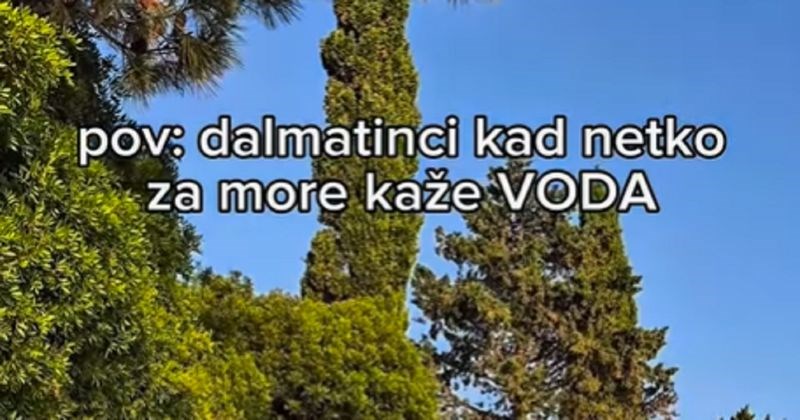 Tip je snimio reakciju Dalmatinaca na situaciju kad netko za more kaže da je voda, plač je!