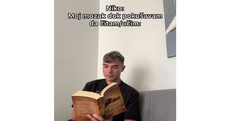 Urnebesni skeč prikazuje totalno lude misli koje nam padaju na pamet kad učimo, hit je