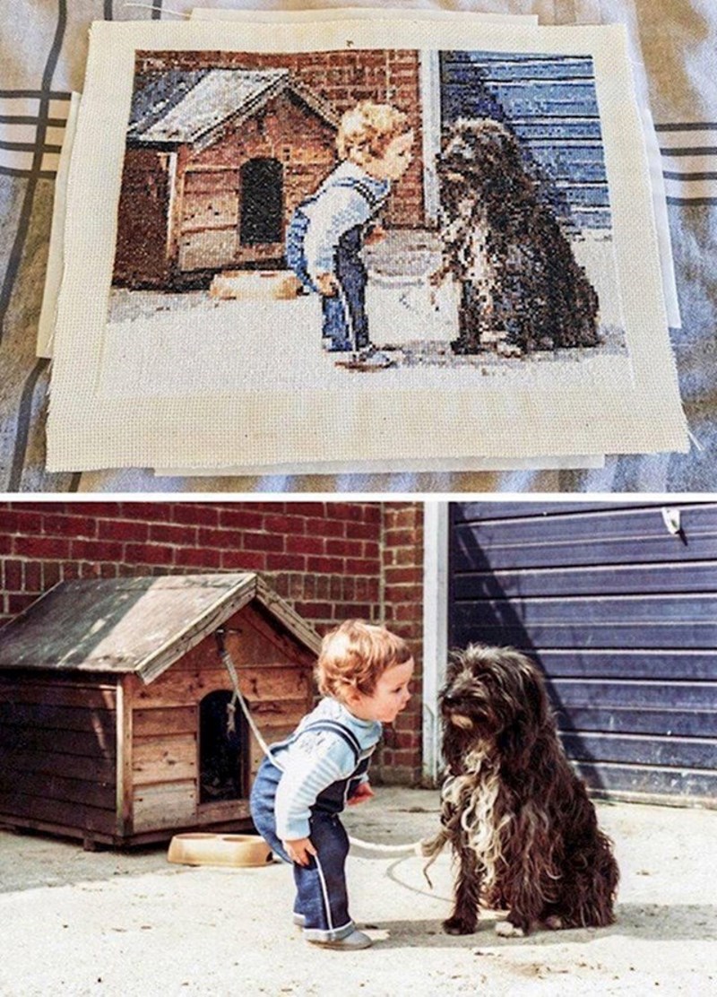 "Baka je izvezla moju najdražu fotografiju iz djetinjstva, s mojim prvim psom."