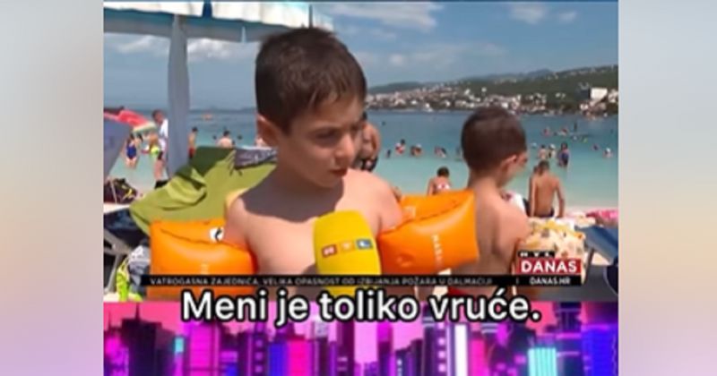 Dječak se žalio reporteru na vrućinu, njegov opis ljeta sada je apsolutni hit u regiji