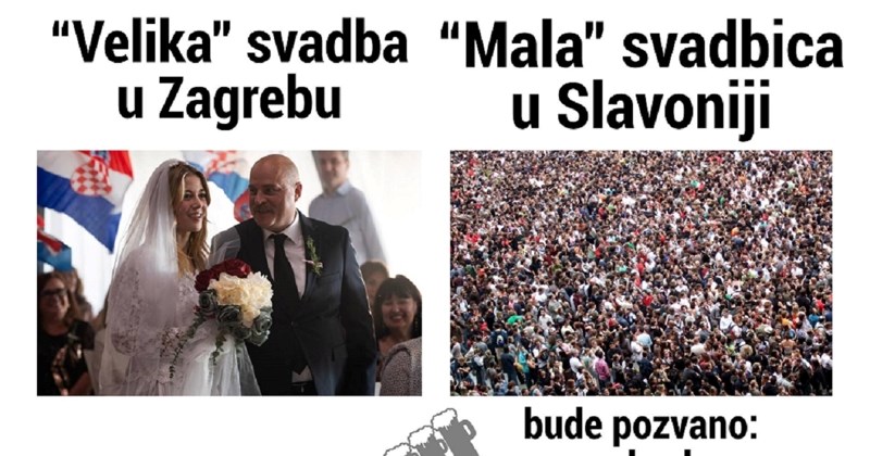 Razlika između slavonskog pira i modernih gradskih vjenčanja hit je na Fejsu, foru lajkaju tisuće