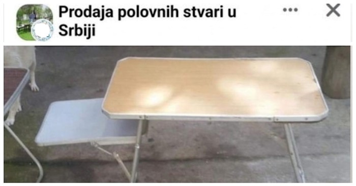 Tip iz Srbije prodavao je stol na rasklapanje, oglas je postao teški hit zbog urnebesnog opisa
