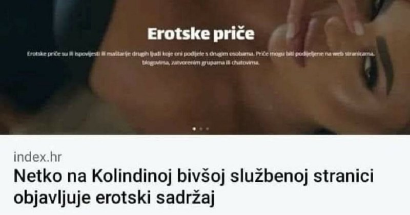 Nakon što je Kolindina stranica podivljala i objavila erotski sadržaj, svi dijele ovaj komentar