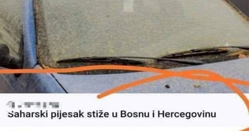 Tip ima najjači komentar na dolazak saharskog pijeska u BIH, ovakav humor imaju samo Bosanci
