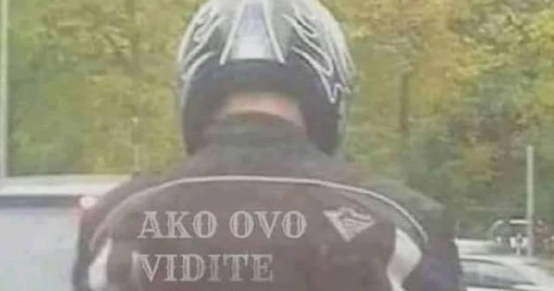 Poruka na jakni ovog motorista nasmijala je tisuće na mrežama, fora je prejaka