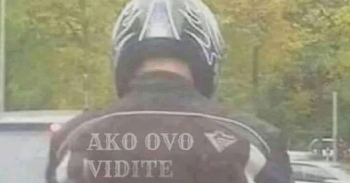 Poruka na jakni ovog motorista nasmijala je tisuće na mrežama, fora je prejaka