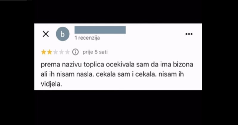 Žena je napisala bizarnu recenziju o Bizovačkim toplicama, sad svi dijele njihov urnebesan odgovor