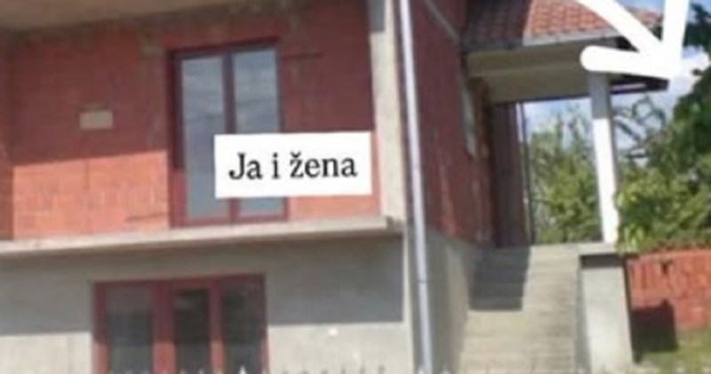 Fotka prikazuje tipičnu podjelu prosječne balkanske kuće, mnogi će se prepoznati u ovome