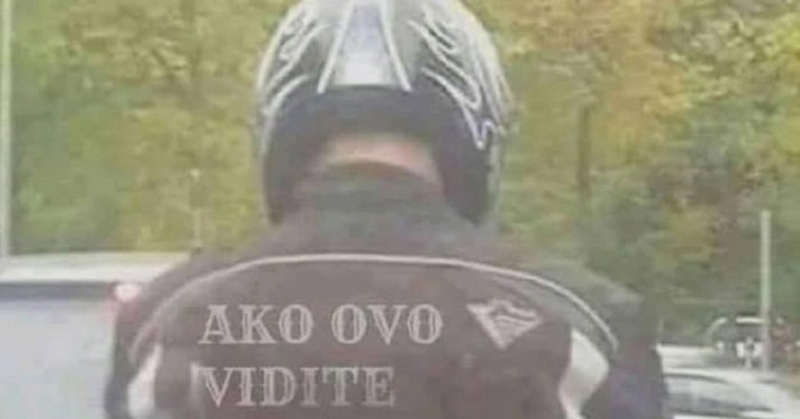 Poruka na jakni ovog motorista nasmijala je tisuće na mrežama, fora je prejaka
