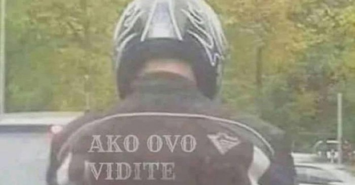 Poruka na jakni ovog motorista nasmijala je tisuće na mrežama, fora je prejaka