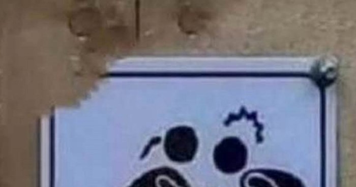 Znak upozorenja na jednom dvorištu negdje u RH šera se Fejsom brzinom munje, urnebesan je!