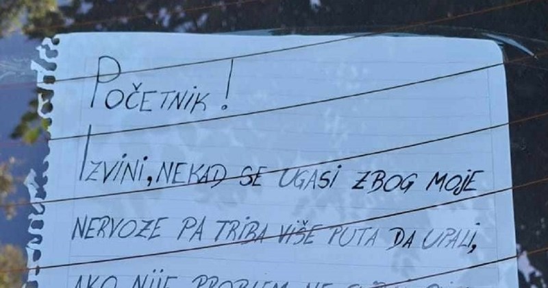 Simpatična molba vozačice početnice nasmijala je mreže, morate vidjeti