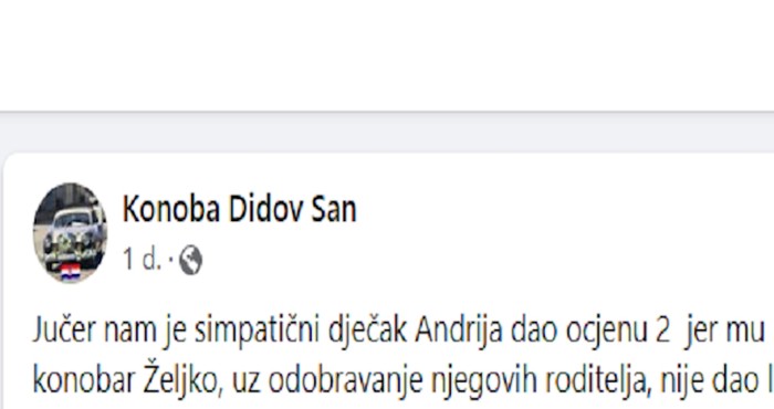 Dječak zagrebačkoj konobi dao ocjenu 2, urnebesna recenzija oduševila je regiju. Morate vidjeti