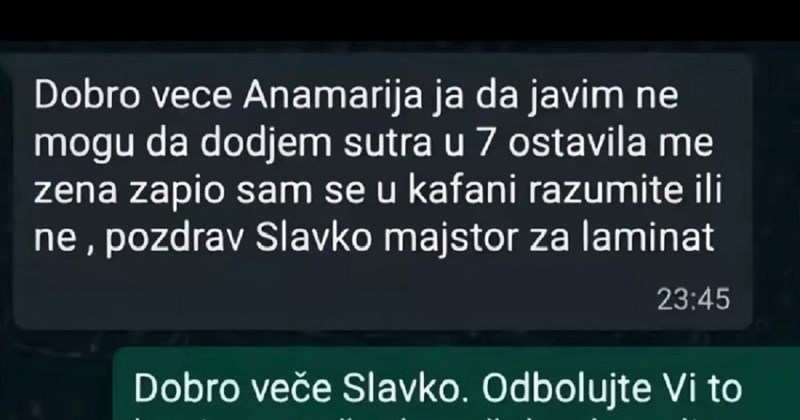 Majstor je odgodio postavljanje laminata jer ga je ostavila žena, dopisivanje je obišlo regiju