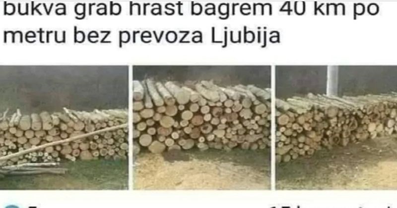 Tip prodaje drva za ogrjev preko Fejsa, jedan komentar ukrao je svu pažnju