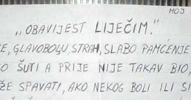 Tip je objavio popis bolesti i poteškoća koje "liječi", neki detalji su za umrijeti od smijeha