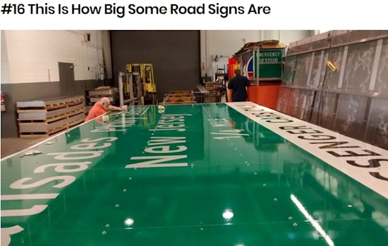 Veličina prometnih znakova na američkim autocestama