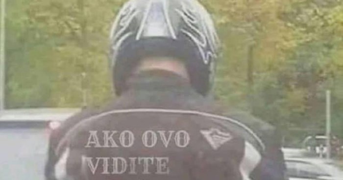 Poruka na jakni ovog motorista nasmijala je tisuće na mrežama, fora je prejaka