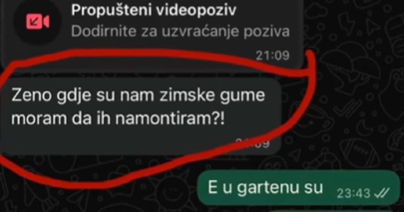 Nije mogao naći zimske gume pa je pitao ženu, pao mu je mrak na oči kad mu je otkrila gdje su!