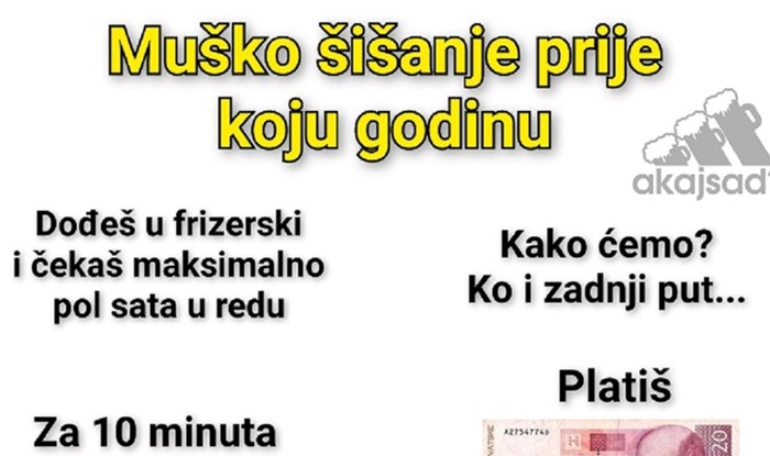 Fora o muškom šišanju nekad i sad nasmijala je tisuće na Fejsu, urnebesna je i totalno pogođena!