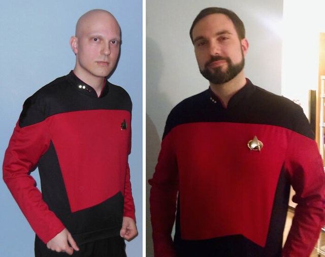 Čovjek se prerušio u Picarda zbog kemoterapije, a sljedeće godine, nakon oporavka- u Rikera