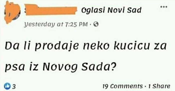Tip je tražio kućicu za psa preko Fejsa, prepiska je postala hit zbog urnebesnog nesporazuma