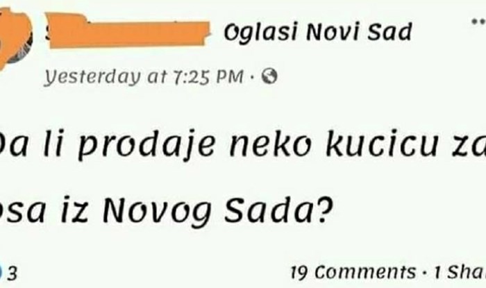 Tip je tražio kućicu za psa preko Fejsa, prepiska je postala hit zbog urnebesnog nesporazuma