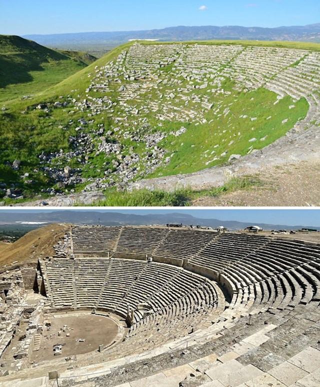 2200 godina staro helenističko kazalište u Laodiceji, jugozapadna Turska, nakon nedavnog iskapanja
