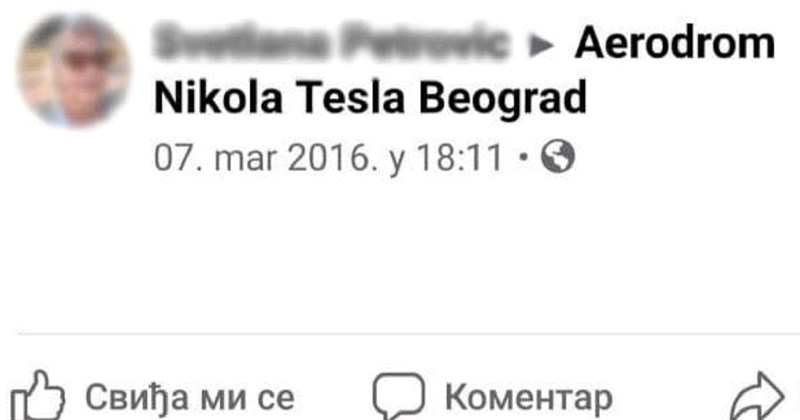 Objava žene na FB profilu beogradskog aerodroma posljednjih je dana hit u regiji, urnebesna je