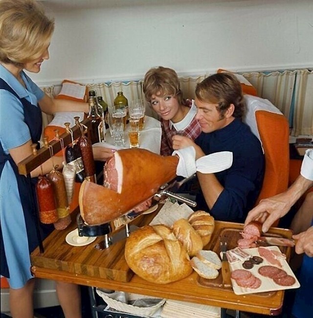 Obrok na letu Scandinavian Airlinesa, 1969