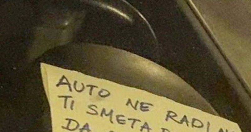 Poruka viđena na automobilu u Splitu širi se društvenim mrežama, morate vidjeti autorov prijedlog
